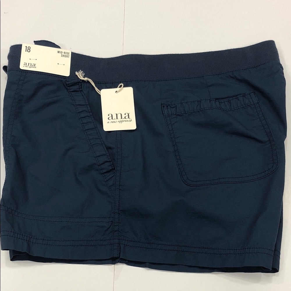 a.n.a Dark Navy Mid-Rise Women's Shorts